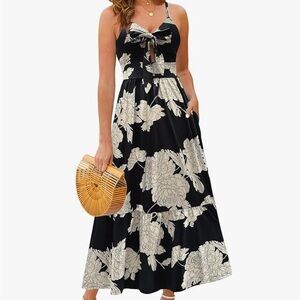 NWT Kranda Floral Black Dress size Small
